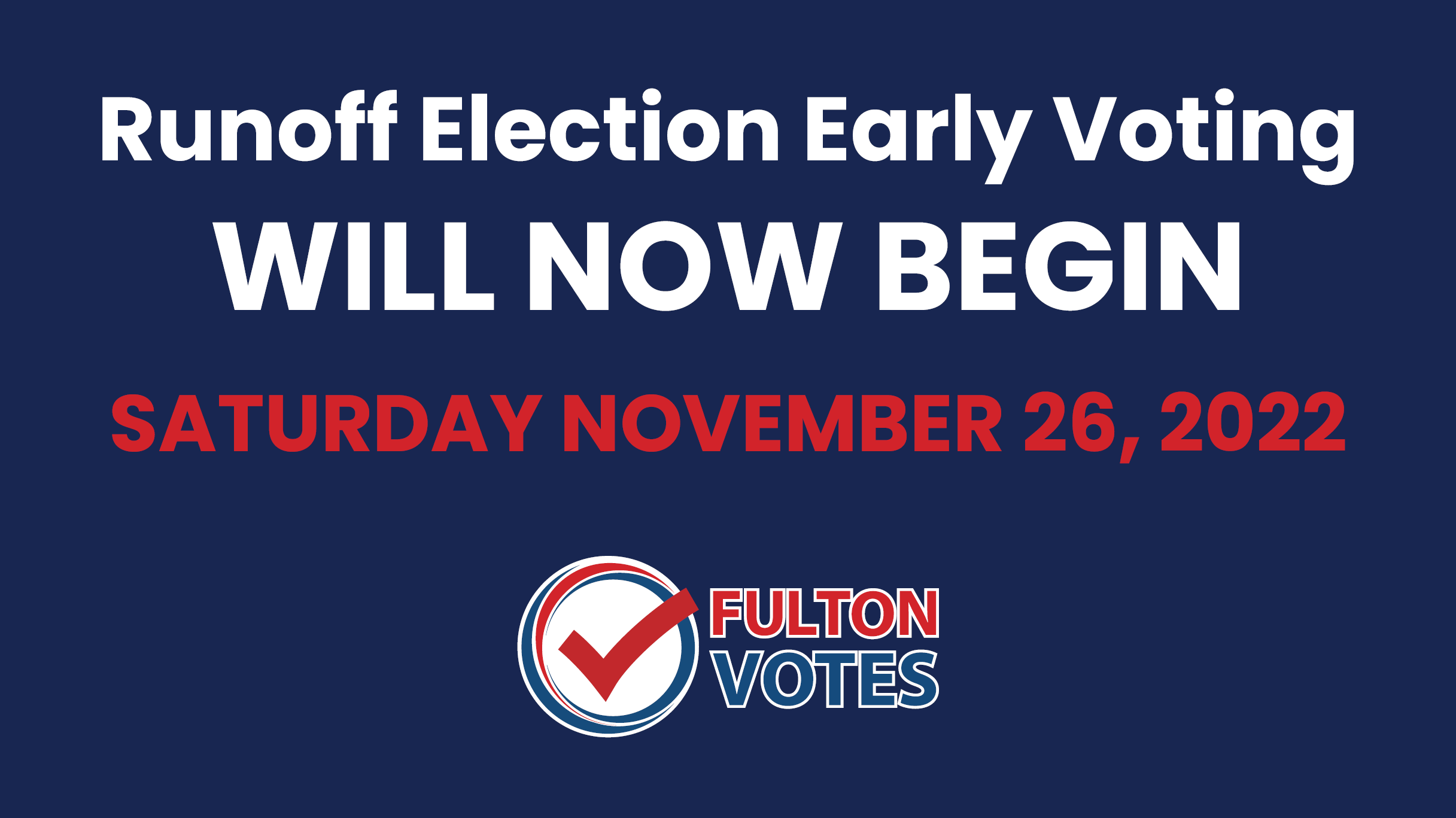 Early Voting in Fulton County Will Begin on November 26