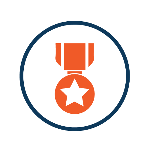 medal icon with star in middle
