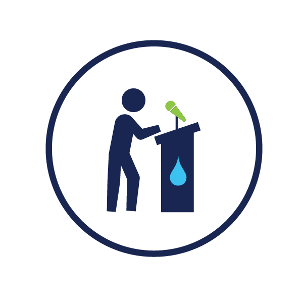 icon representing water education and outreach