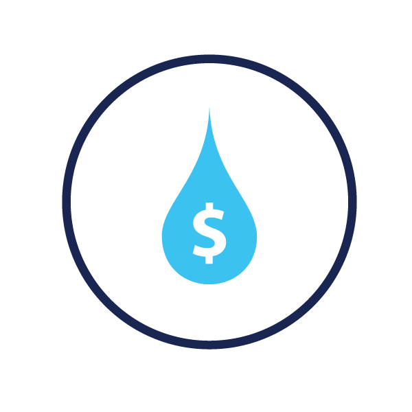 icon representing water rates