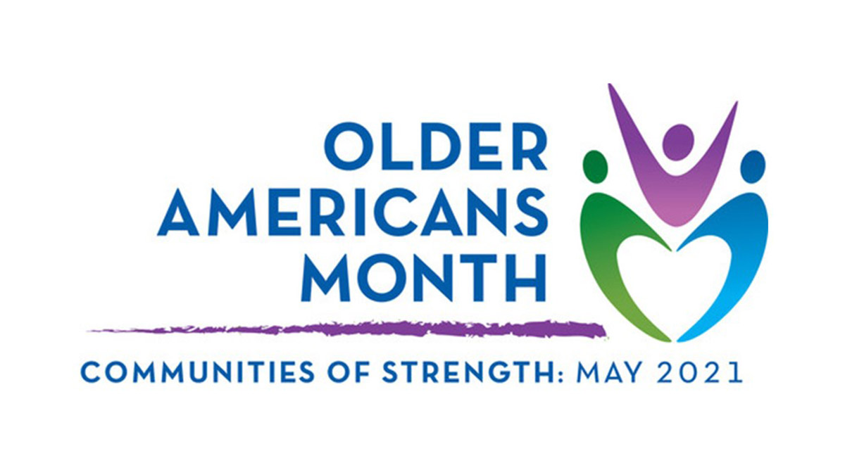 Older americans month 3 people graphic
